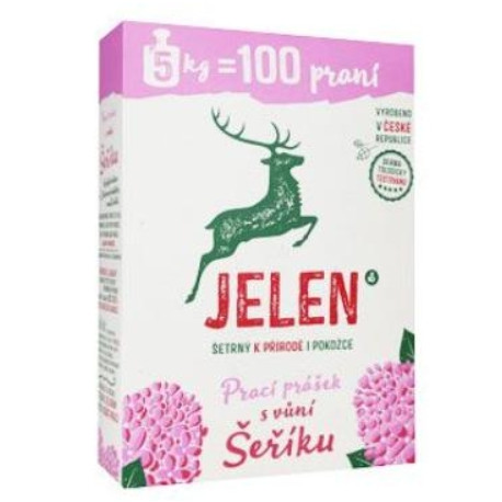 Prací prostředek Jelen mýdlový prášek Šeřík 5kg BOX
