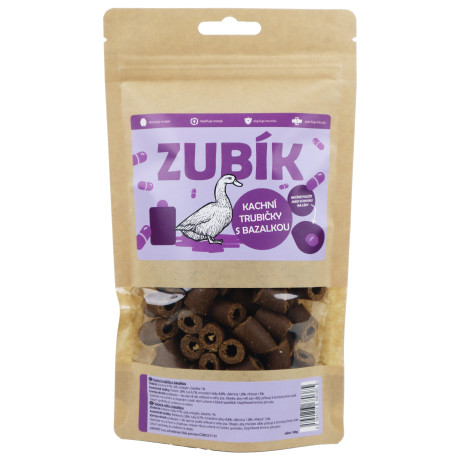 Pochoutka ZUBÍK Kachní trubičky s bazalkou 180g