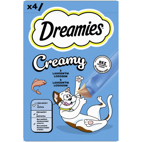 Dreamies kočka pochoutka Creamy s lososem 4x10g