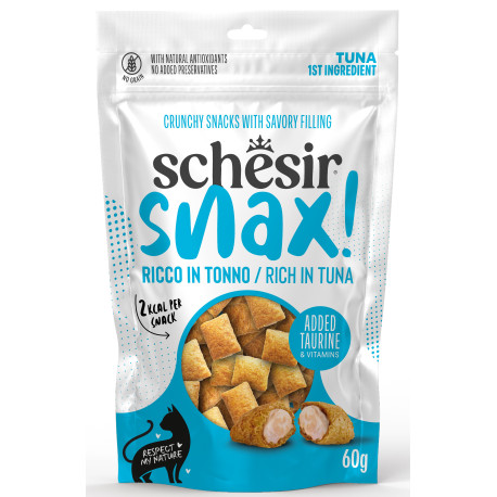 Schesir Cat Snax! pochoutka Tuňákové polštářky 60g