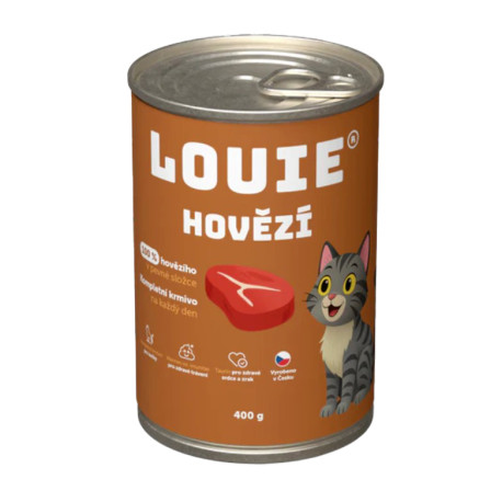 Louie Cat konz. Hovězí s prebiotiky 400g