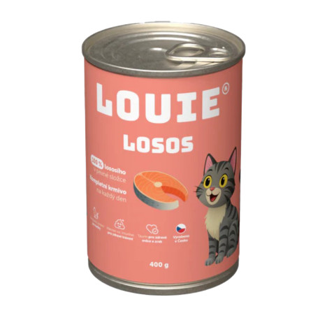 Louie Cat konz. Losos s prebiotiky 400g