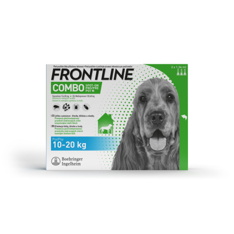FRONTLINE COMBO spot-on pro psy M (10-20kg)-3x1,34ml
