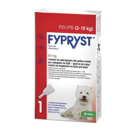 Fypryst Spot-on Dog S sol 1x0,67ml (2-10kg)