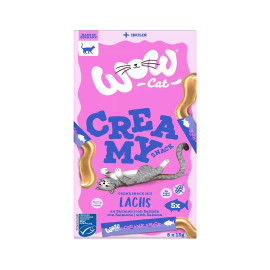 WOW Cat poch. Creamy Snack s lososem 5x15g