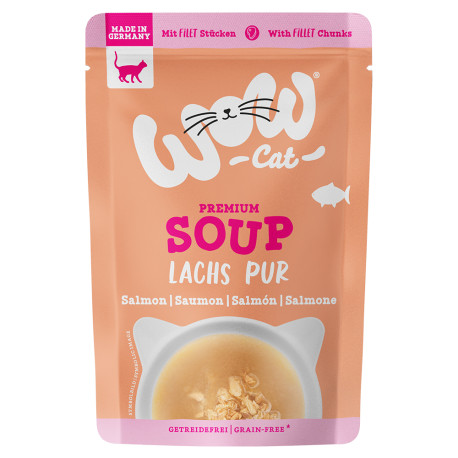 WOW Cat kapsa Adult Soup lososová polévka 40g