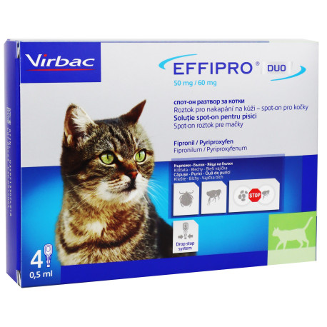 Effipro DUO Cat (1-6kg) 50/60 mg, 4x0,5ml