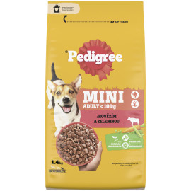Pedigree Dry Adult Mini hovězí se zeleninou 1,4kg