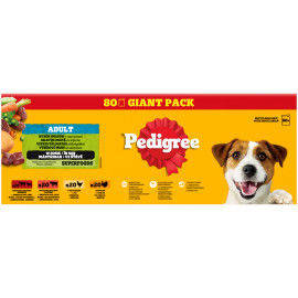Pedigree kapsa Adult mixovaný výběr ve šťávě 80x100g