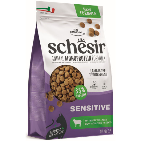 Schesir Cat Animal Monoprotein Sensitive jehněčí 1,5kg
