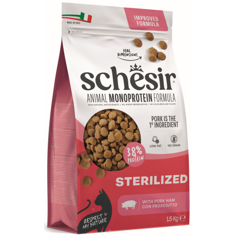 Schesir Cat Animal Monoprotein Sterilized šunka 1,5kg