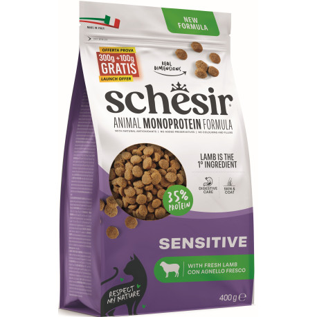 Schesir Cat Animal Monoprotein Sensitive jehněčí 400g