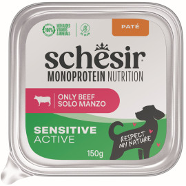Schesir Dog vanička Monoprot.Active Hovězí paté 150g
