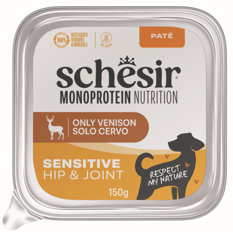 Schesir Dog vanička Monopr.Hip&Joint Zvěřina paté 150g
