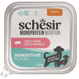 Schesir Dog vanička Monoprotein Puppy Šunka paté 150g