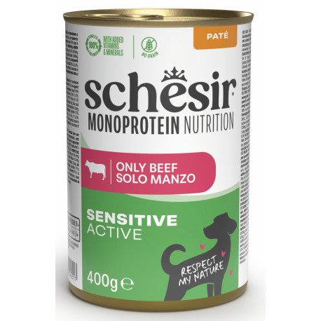 Schesir Dog konz.Monoprotein Active Hověcí paté 400g