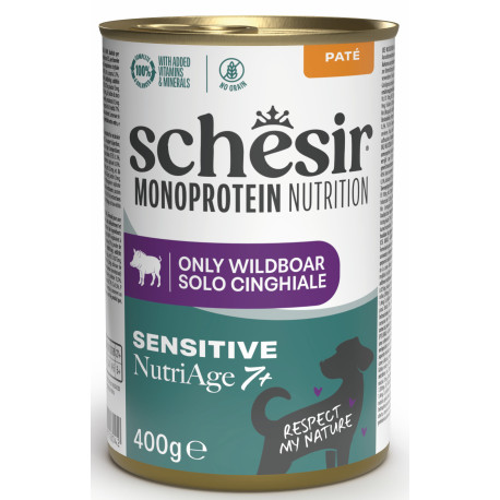 Schesir Dog konz.Monoprotein Senior Divočák paté 400g