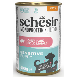 Schesir Dog konz.Monoprotein Puppy Šunka paté 400g