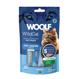 WOOLF WildCat Cream Functional Cod&Chicken 5x14g