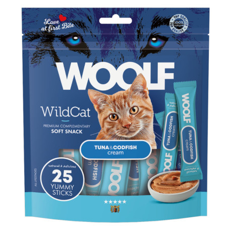 WOOLF WildCat Cream Regular Tuna&Codfish 25x14g