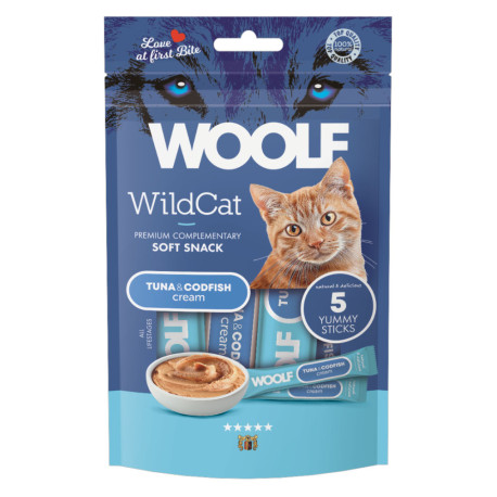 WOOLF WildCat Cream Regular Tuna&Codfish 5x14g
