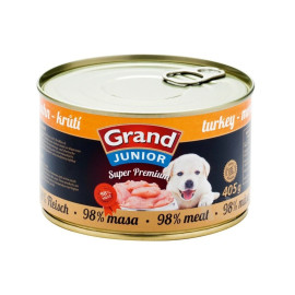 GRAND Dog konz. Superpremium Junior krůtí 405g