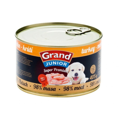 GRAND Dog konz. Superpremium Junior krůtí 405g