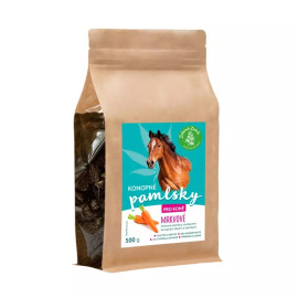 Konopné pamlsky pro koně mrkvové 500g