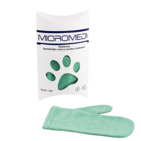 Rukavice VET MICROMED ošetřující, čístící S