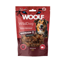 WOOLF WildDog poch. Twisties Ostrich&Cod 100g