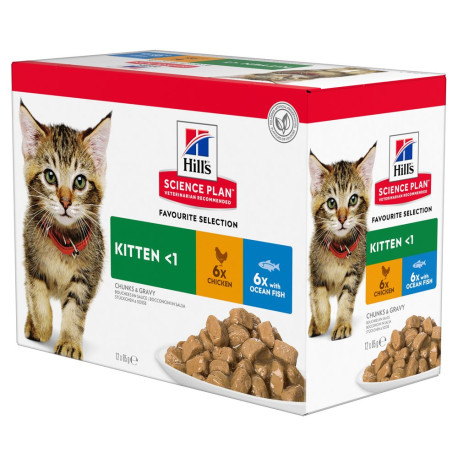 Hill's Fel. SP Kitten Chicken&Ocean Fish kapsa 12x85g