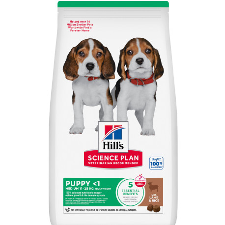 Hill's Can. SP Puppy Medium Lamb&Rice 14kg
