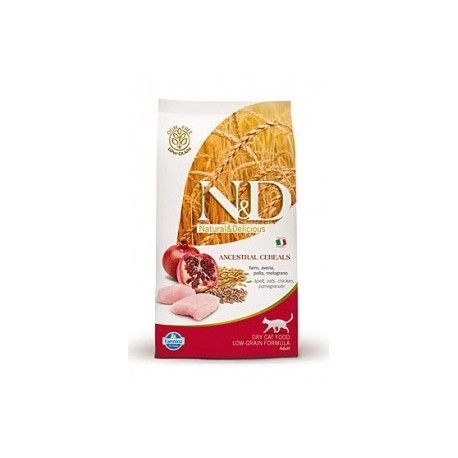 N&D Low Grain CAT Adult Chicken & Pomegranate 1,5kg