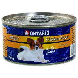 Konzerva ONTARIO Dog Chicken Pieces + Chicken Nugget 200g