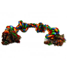 Uzel DOG FANTASY bavlněný barevný 4 knoty 60 cm 1ks