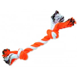Uzel DOG FANTASY bavlněný oranžovo-bílý 2 knoty 25 cm 1ks