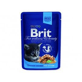 Kapsička BRIT Premium Kitten Chicken Chunks 100g