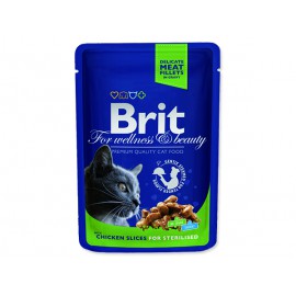 Kapsička BRIT Premium Cat Chicken Slices for Sterilised 100g