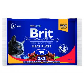 Kapsičky BRIT Premium Cat Meat Plate 400g