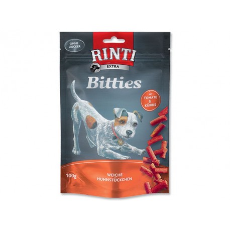 Pochoutka RINTI Extra Bitties kuře+ rajče + dýně 100g