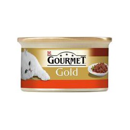 Gourmet Gold konzerva hovězí a kuře v rajčat.omáčce 85 g