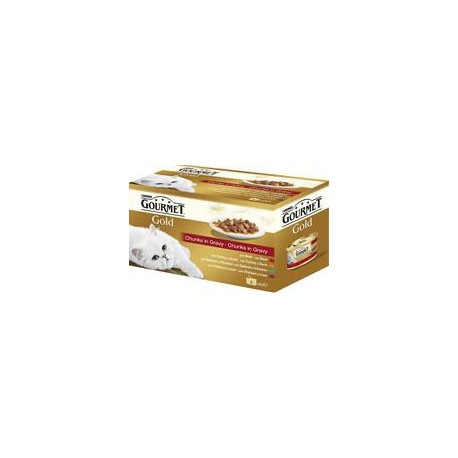 Gourmet Gold konzerva Multipack kousky masa ve šťávě 4 x 85 g