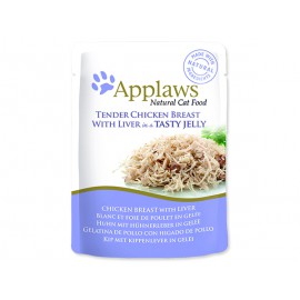 Kapsička APPLAWS Cat Pouch Chicken with Liver in Jelly 70g