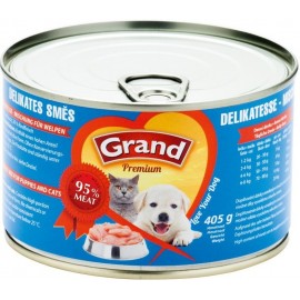 GRAND konzerva štěně,kočka Delikates mas.směs 405 g