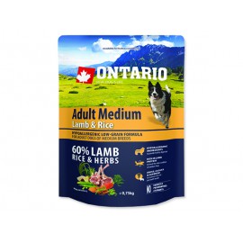 ONTARIO Dog Adult Medium Lamb & Rice 0,75kg