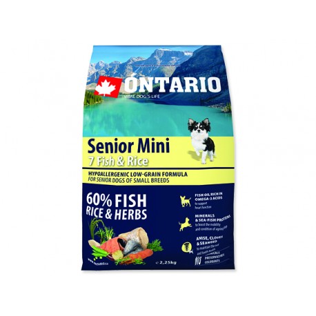 ONTARIO Senior Mini Fish & Rice 2,25kg