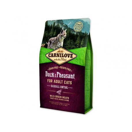 CARNILOVE Duck and Pheasant Adult Cats Hairball Control 2kg