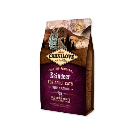 CARNILOVE Reindeer Adult Cats Energy and Outdoor 2kg