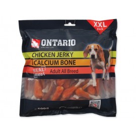 Snack ONTARIO Dog Chicken Jerky + Calcium 500g