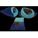 Marysa pelíšek 3v1 pro kočky, modrý/tyrkysový, velikost XL